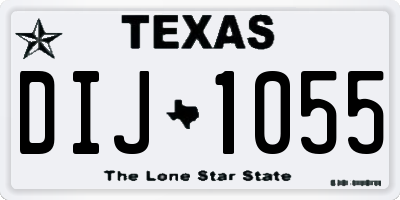 TX license plate DIJ1055