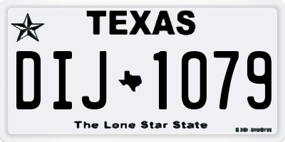 TX license plate DIJ1079