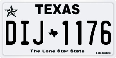 TX license plate DIJ1176