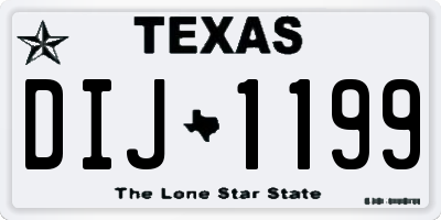 TX license plate DIJ1199