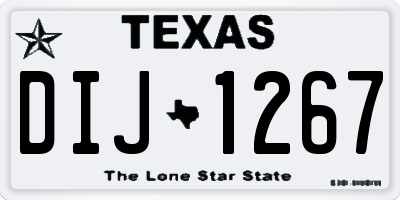 TX license plate DIJ1267