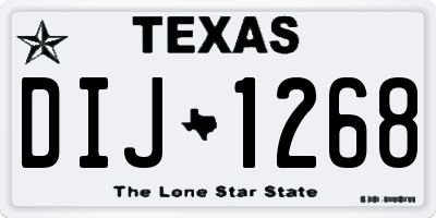 TX license plate DIJ1268