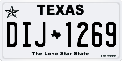 TX license plate DIJ1269