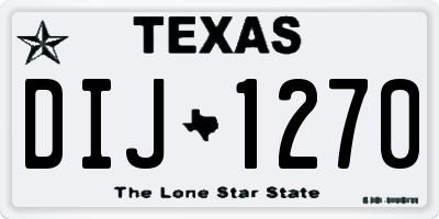 TX license plate DIJ1270