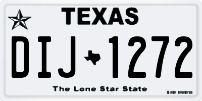 TX license plate DIJ1272