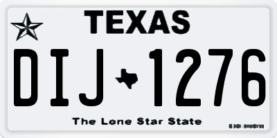 TX license plate DIJ1276