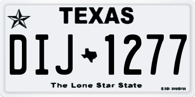 TX license plate DIJ1277