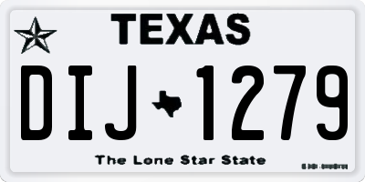 TX license plate DIJ1279