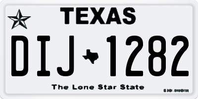 TX license plate DIJ1282