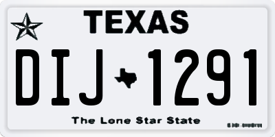 TX license plate DIJ1291