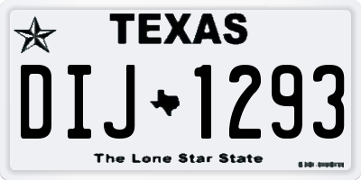 TX license plate DIJ1293