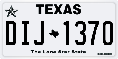 TX license plate DIJ1370