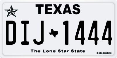 TX license plate DIJ1444