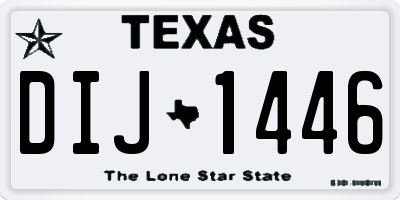 TX license plate DIJ1446
