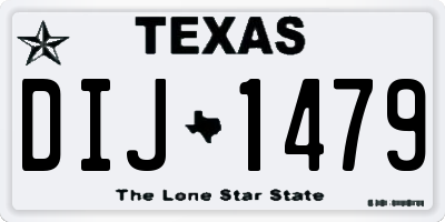 TX license plate DIJ1479