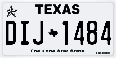TX license plate DIJ1484