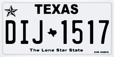 TX license plate DIJ1517