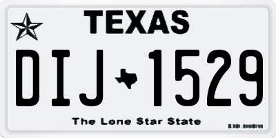 TX license plate DIJ1529