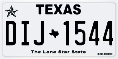 TX license plate DIJ1544