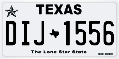 TX license plate DIJ1556