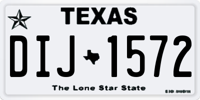 TX license plate DIJ1572