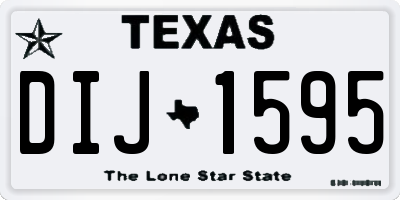 TX license plate DIJ1595