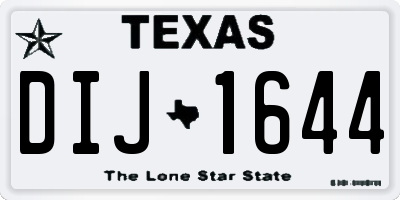 TX license plate DIJ1644