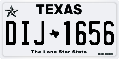 TX license plate DIJ1656