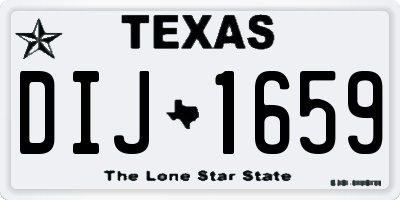 TX license plate DIJ1659