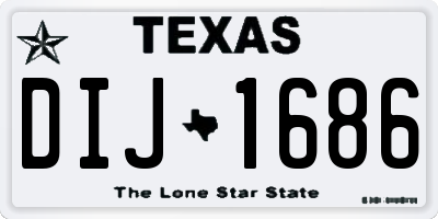 TX license plate DIJ1686