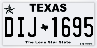 TX license plate DIJ1695