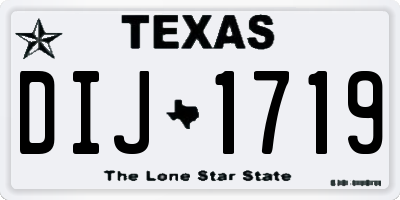 TX license plate DIJ1719