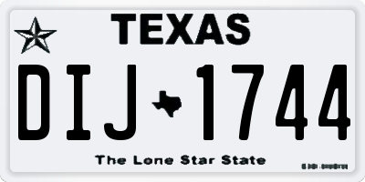 TX license plate DIJ1744