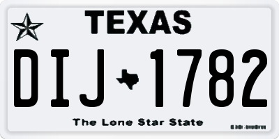 TX license plate DIJ1782