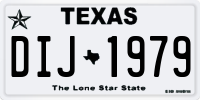TX license plate DIJ1979