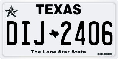 TX license plate DIJ2406