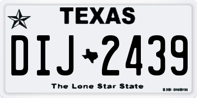 TX license plate DIJ2439
