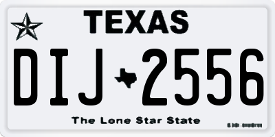 TX license plate DIJ2556