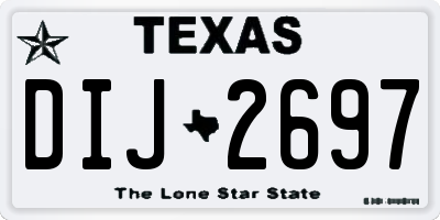 TX license plate DIJ2697