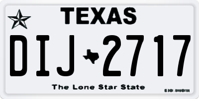 TX license plate DIJ2717