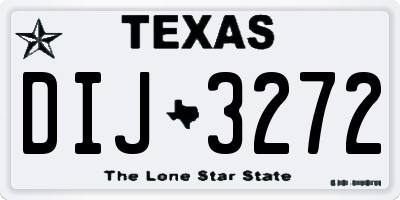 TX license plate DIJ3272