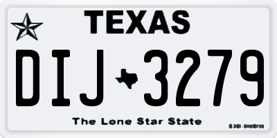 TX license plate DIJ3279