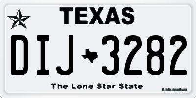 TX license plate DIJ3282
