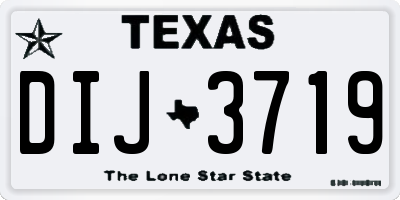 TX license plate DIJ3719