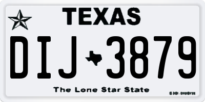 TX license plate DIJ3879