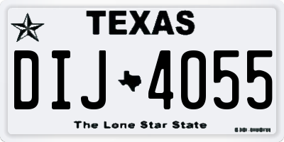 TX license plate DIJ4055