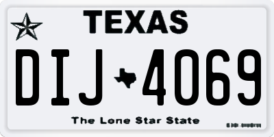 TX license plate DIJ4069