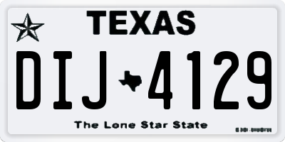 TX license plate DIJ4129