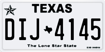TX license plate DIJ4145