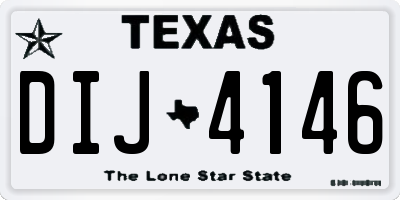 TX license plate DIJ4146
